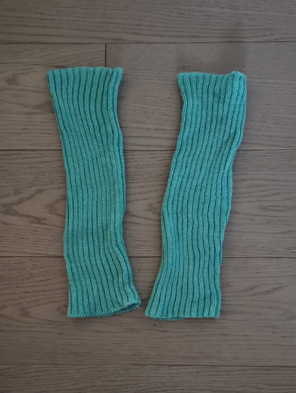 Mint Green Knit Leg Warmers